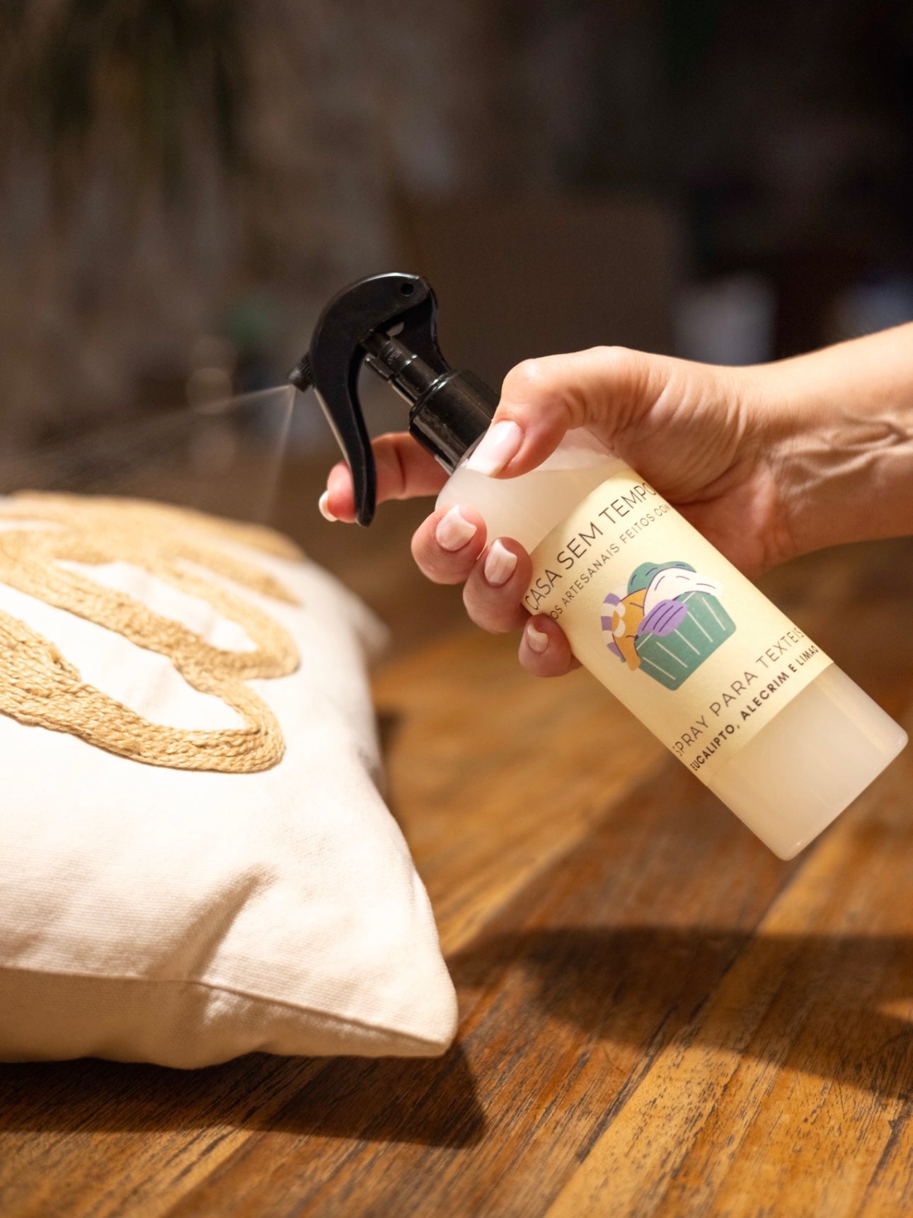 SPRAY PARA TÊXTEIS Eucalipto, Alecrim e Limão (500ml)