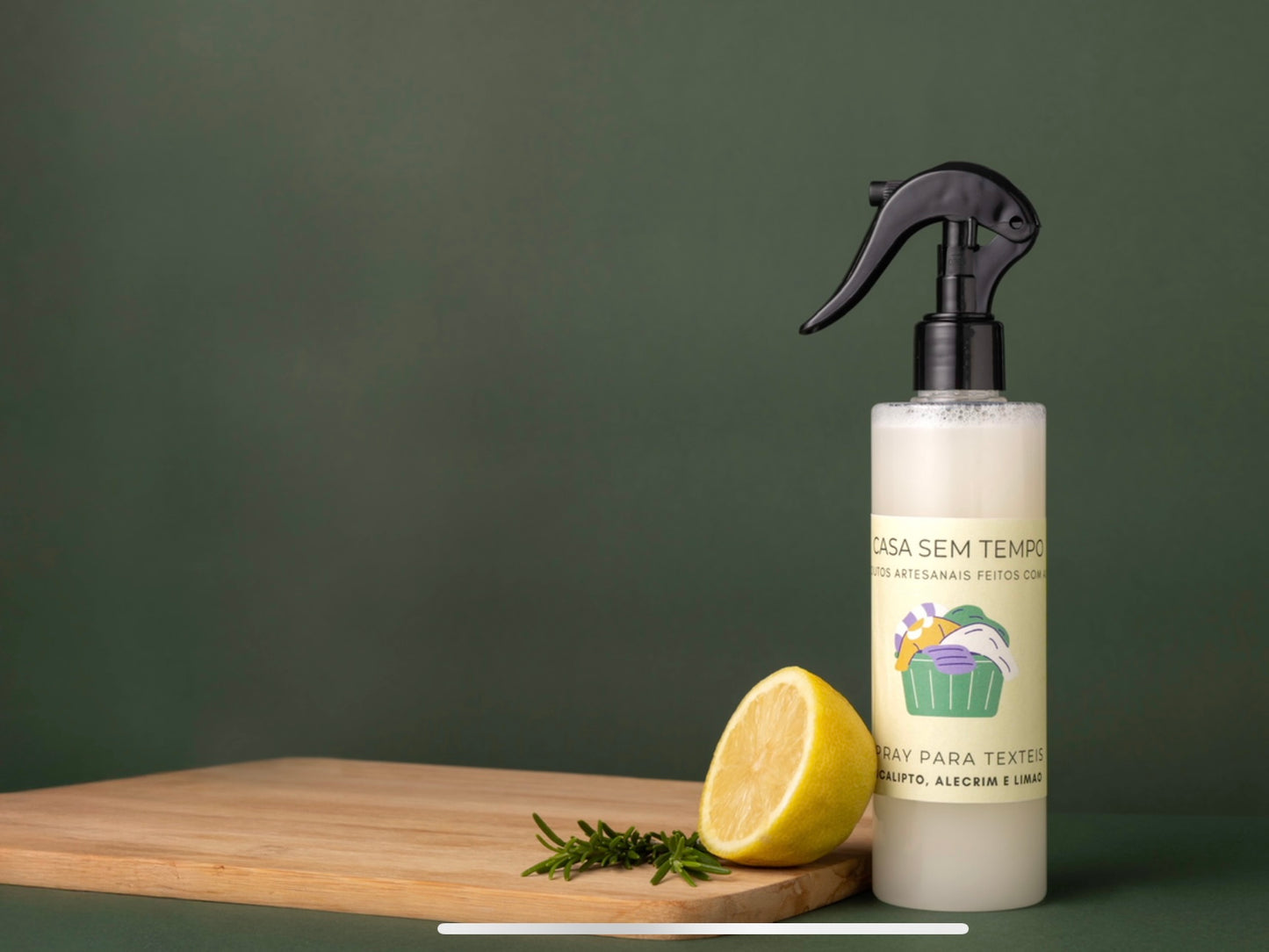 SPRAY PARA TÊXTEIS Eucalipto, Alecrim e Limão (500ml)
